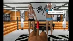 Jouer Ce bébé blond chaud aux gros seins 3d suce un gros sashay